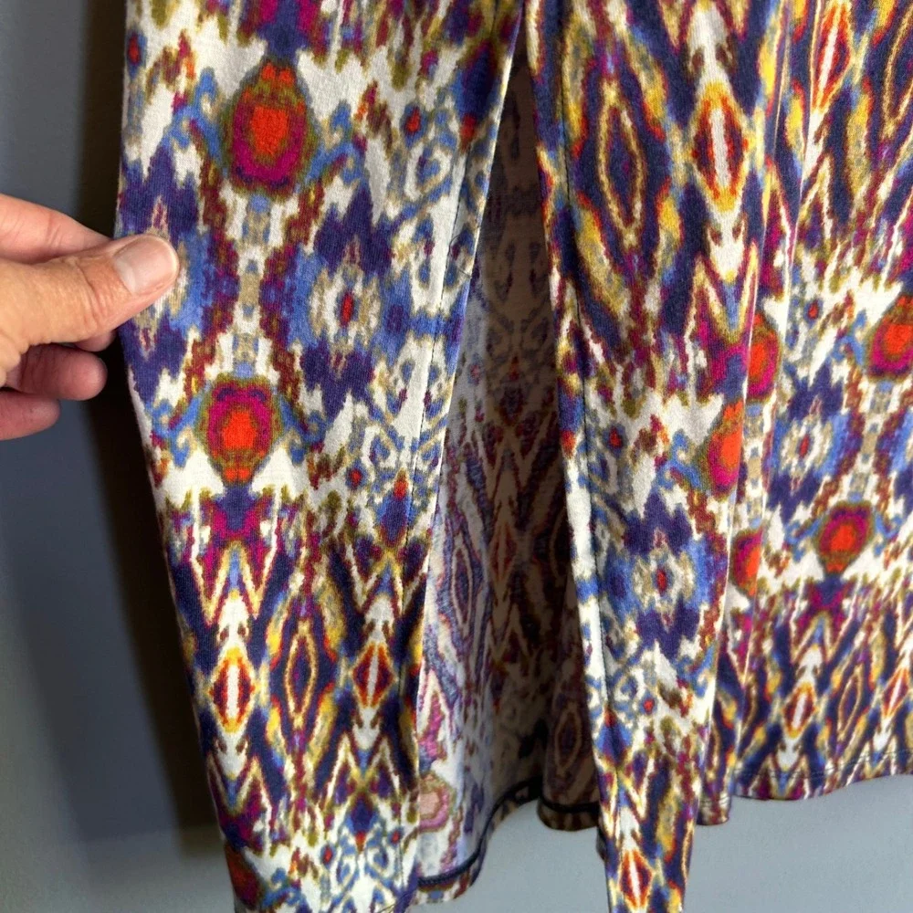 Faded Glory Womens XL Violet Combo Ikat‎ Geometric Print Maxi Skirt FGL26782PR7